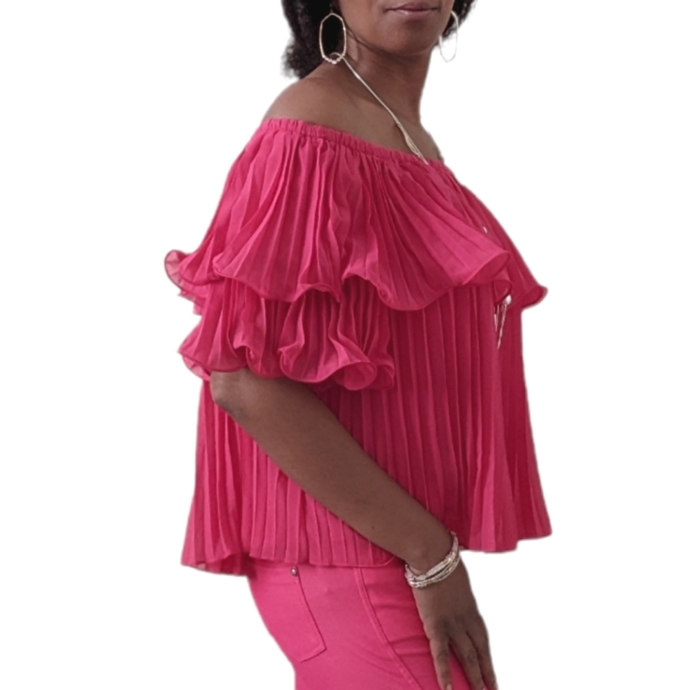 Pink off the shoulder top - Picture 2 of 4